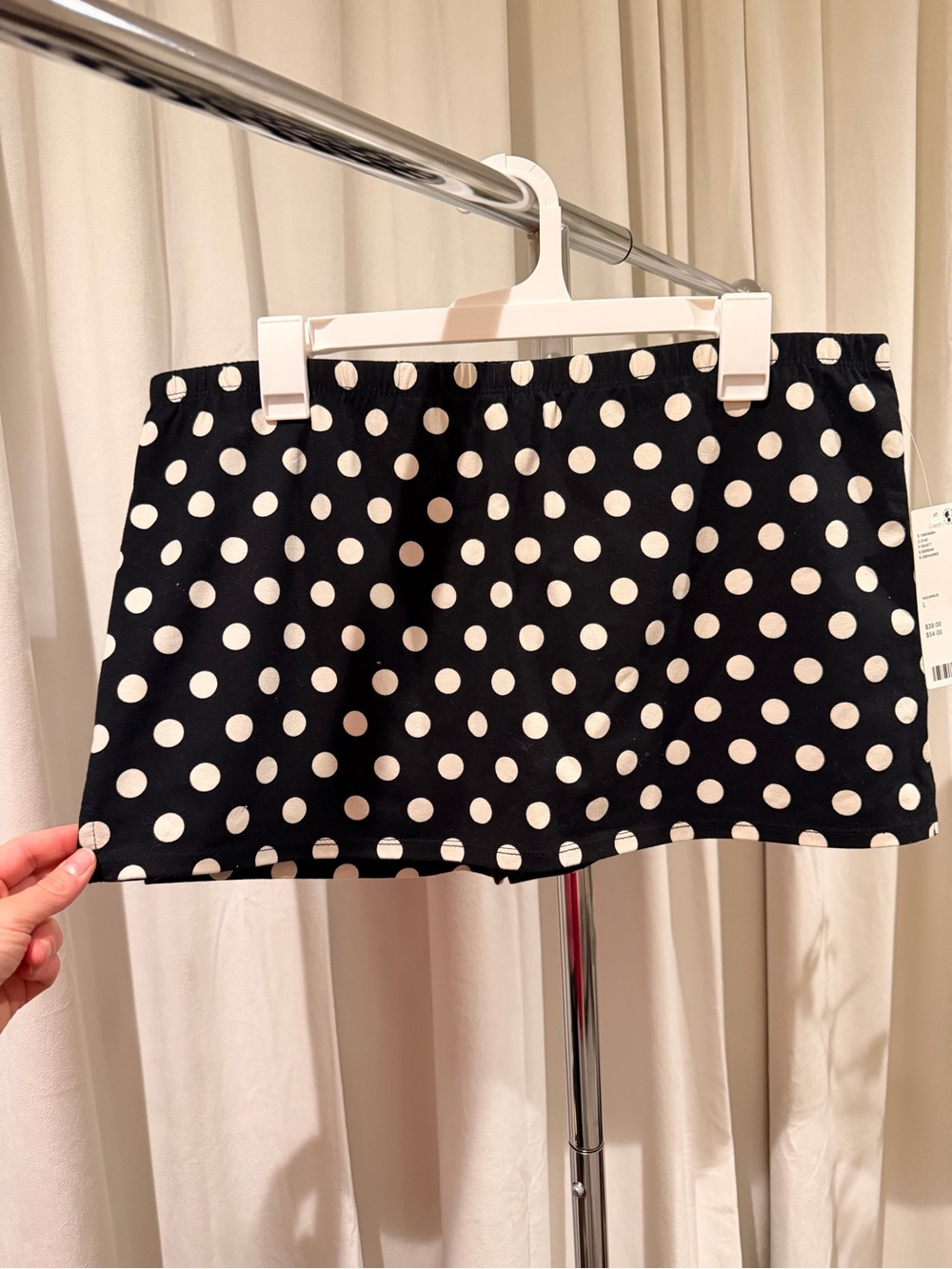 Urban Outfitters Black & White Polka Dot Mini Skirt